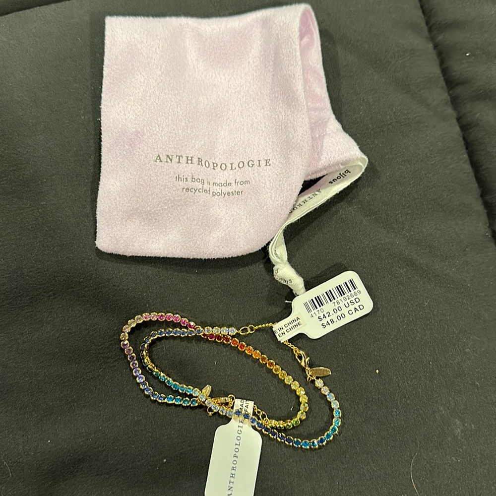 Anthropologie colorful tennis bracelets bundle